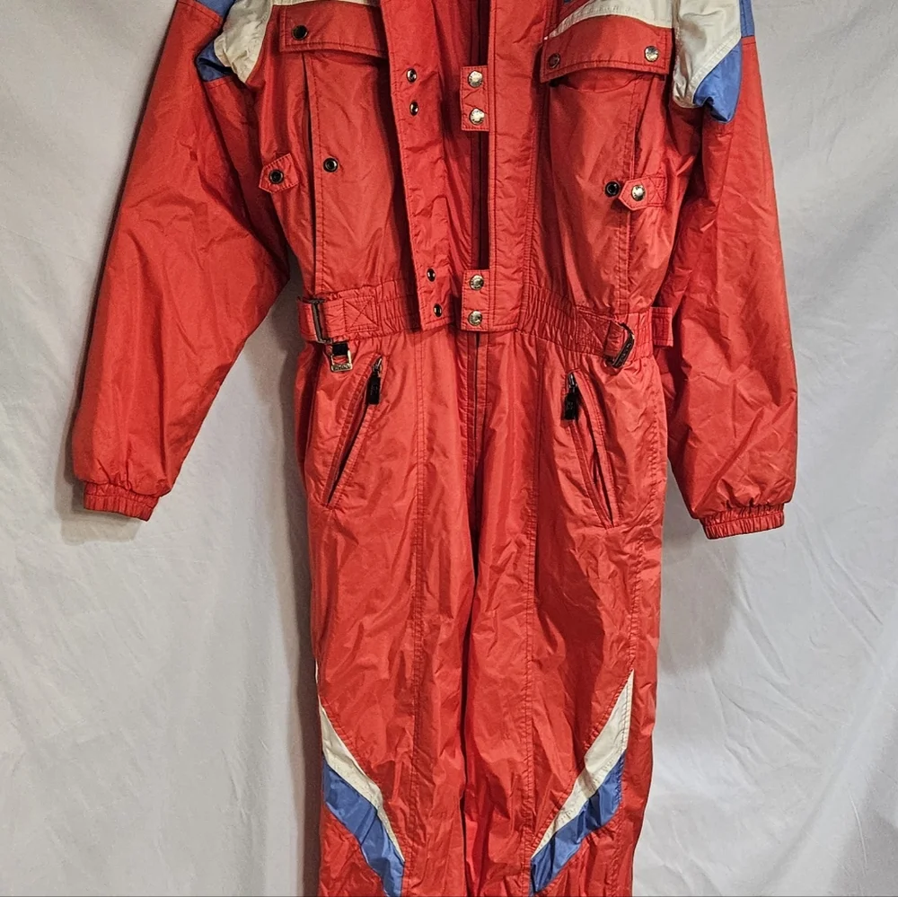 Spyder Ski Suit Snowsuit Bib Jumpsuit Men's L Thinsulated Lite Loft Red Blue - Picture 3 of 7